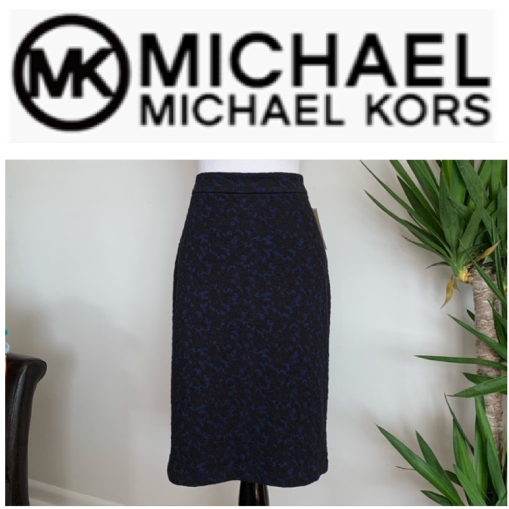 MICHAEL Michael Kors Prussian Blue Pencil Skirt M